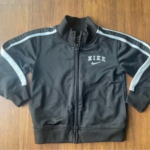 Nike Track Jacket Boys 3T Black White Stripe Full Zip Kids Toddler Youth